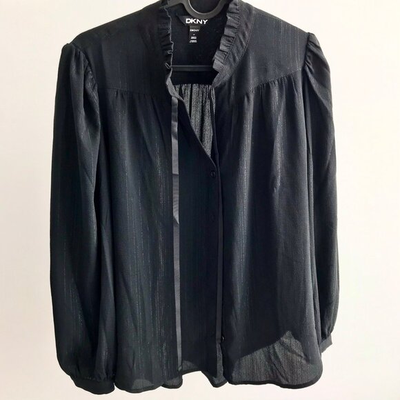 DKNY Black Blouse - Picture 1 of 4
